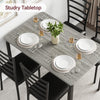 5PCS Wooden Dining Table Set for 4,Kitchen Table&Chairs Set w/Upholstered Seats