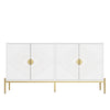 Storage Cabinet 158cm Sideboard for Living Room, Dining Room, Entryway, White