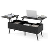 Lift Top Coffee Table Modern Center Table w/Storage Compartments-Black