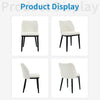2-Piece Dining Chairs w/ Linen or Velvet Padded Seats, Wood Legs+High Back