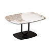 Coffee Table Ceramic Glass Marble Effect Black Metal Frame Top Living Room Home