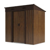 Garden Shed Pent Roof 4X6FT Metal Free Foundation Base Tools Bike Storage House