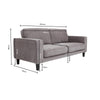 Dusk Soho Grey Chenille 3 Seater Sofa RRP £899
