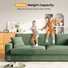 3/4 Seater Corduroy Sofa Jumbo Cord Modern Sofa Couch Seats with 2 Pillows Soft