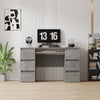 Dressing Table High Gloss Vanity Makeup Desk 6 Drawer Storage Home Computer Desk