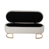 Teddy Velvet Upholstered Bench Bed End Window Seat Ottoman Storage Stool Bedroom