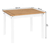 Corona Dining Table & 4 Chairs White Budget Set Solid Wood Mexican Pine Wooden