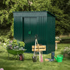 Metal Garden Shed 6 X 4ft Outdoor Yard Storage Tool House Slide Door &VENT GREEN