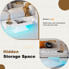 High Gloss Led Coffee Table with Storage Drawers for Living Room Space-Saving