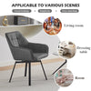 2x Grey Swivel Dining Chairs Faux Leather Padded Seat Dining Room Chair Modern