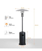 Outdoor Patio Heater By Bighorn Propane Gas Outdoor Heater Standing Wheels 8.8KW