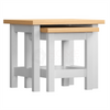 Nest of 2 Tables Side End Square Modern Table Set Living Room Display