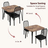 Dining Table Set for 2 with Cushioned Chairs,Brown Compact Kitchen Table Set
