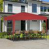 Pop Up Gazebo 3X3M Awning Canopy Party Tent Marquee 4 Sides Garden Outdoor Red