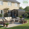 Garden Shed Metal Storage Grey Garden Universe 8ft x 8ft Inc Base Frame GS8-8AN