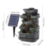 Garden Solar Water Feature LED Light Fountain Outdoor Indoor Resin Ornament Pump