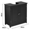 Black Under Sink Basin Cabinet Cupboard Bathroom Furniture Storage Unit