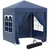 2mx2m Pop Up Gazebo Party Tent Canopy Marquee with Storage Bag Blue