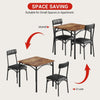 3-Piece Dining Table Set for 2 Compact Kitchen Table & Chairs Space Saving Squar