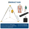 Confined Space Tripod Kit Rescue Tripod Fall Arrest 8' Legs & 98' Cable 1200 lbs