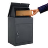 Lockable Metal Parcel Delivery Secure Dropbox Outdoor Storage Letter Post Box