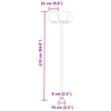 Outdoor Floor Lamps 2 pcs Silver 215 cm Stainless Steel