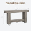 63" x 11.8" x 31.5" Entryway Console Table,2 Tier Sofa Table with Open Storage