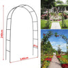 Metal Decorative Garden Arch with Ground Spikes Climbing Plant Support Trellis
