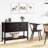Console Sofa Table Narrow Entryway Table W/ 2 Drawers & 2 Storage Cabinets