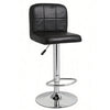 Black Faux Leather Bar Stools Set of 2, Height Adjustable Swivel for Kitchen UK