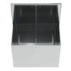 Galvanised Metal Rectangle Animal Food Feeding Bin Trough Tub Storage Container