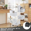 6 Tier Kitchen Rotating Storage Trolley Cart Utility Vegetable Mobile Shelf Rack