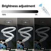 K9 Crystal 3 Ring Chandelier LED Ceiling Lights Pendant Light Dimmable w. Remote