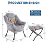 Lazy Chair with Footstool Relax Lounge Chair Accent Armchair Sofa Chair 3 Colors