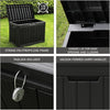 170L Lockable Outdoor Garden Plastic Storage Box Container Chest - Weatherproof