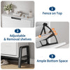 Shoe Storage Cabinet w/2 Flip Drawers,Freestanding Shoe Organiser,Natural/White