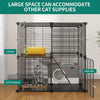 Large Cat Cage with Storage Cube, DIY Indoor Catio Enclosure Metal Play