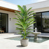 210cm Artificial Golden Cane Palm Tree Faux Indoor Plant 3 Trunks w Planter Pot