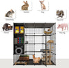 YITAHOME Large Cat Cage with Storage Cube, DIY Indoor Catio Enclosure Metal Play