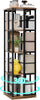 4-Tier Rotating Bookshelf, Bookshelf Tower, Freestanding Book Storage Rack