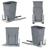 35 QT Pull-Out Trash Can Soft-Close Slides,Waste Bin for Under Kitchen Cabinet