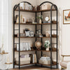 Arched Bookshelf Corner Bookcase L Shaped Bookshelf Metal Frame Display Rack