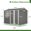 Garden Shed With Window Doors Outdoor Steel Apex Roof Tool Foundation