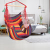 Deluxe Hanging Rope Chair Porch Swing Yard Garden Patio Hammock Cotton Outdoor