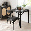 3-Piece Dining Table Set for 2 Compact Kitchen Table & Chairs Space Saving Squar