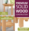 Small Coffee Table, Solid Wooden Oak Side Table, Telephone/Lamp Stand, 1 Shelf