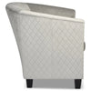 Tub Arm Chair Velvet Grey Luxury Statement Rivet Comfy Accent Armchair