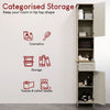 Priano Freestanding Bathroom Cabinet Unit Grey Vanity Cupboard Storage Unit