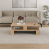 MANSU Modern Coffee Table with Open Storage Shelf – Rectangular Living Room Tabl