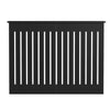 Radiator Cover Vertical Slat Modern Stylish MDF Wood White Black Cabinet Shelf